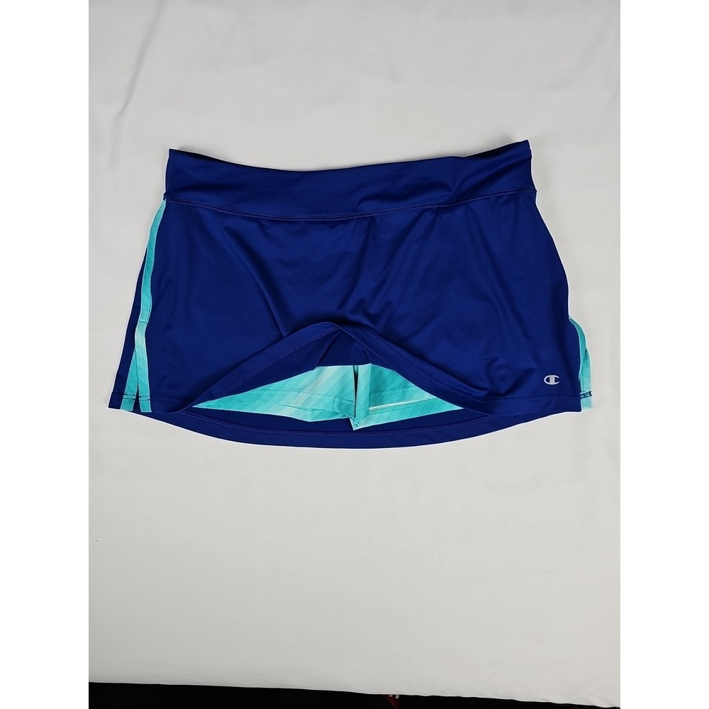 Champion Double Dry Tennis Skort Skirt Blue Teal Golf Women's XL
